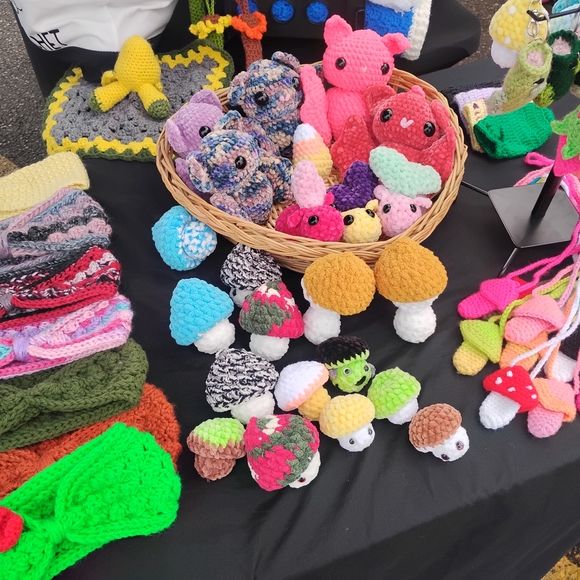 Plush Multicolor Small Bat Toy - Picture 2 of 2